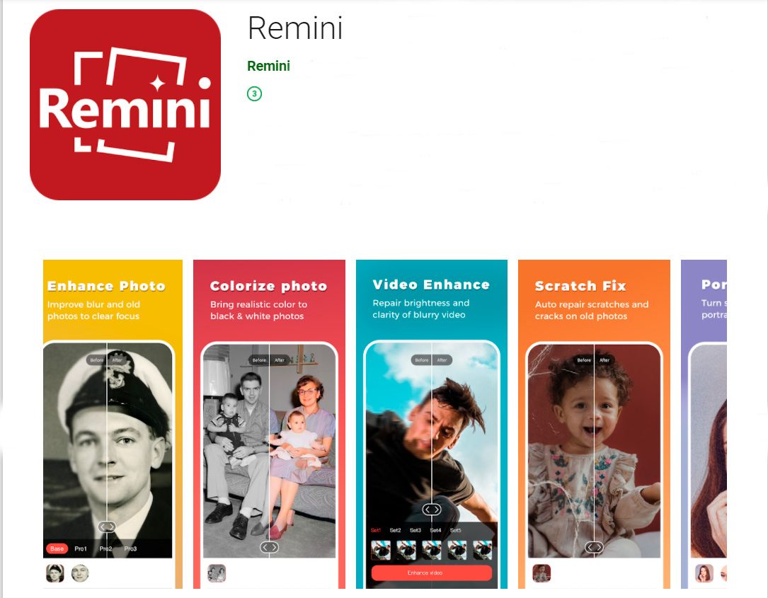 Remini Photo Enhancer..