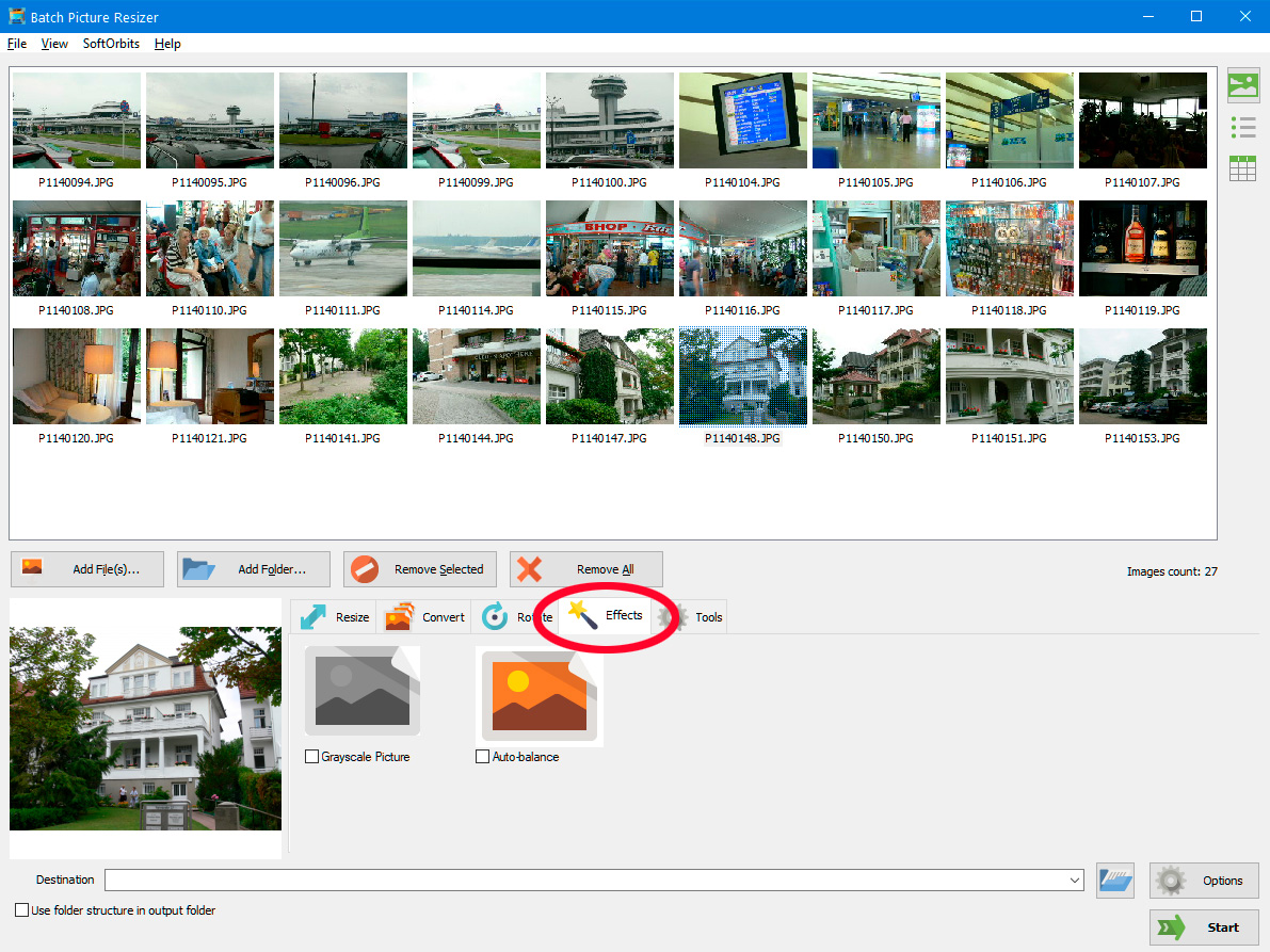 Definir efeitos adicionais.