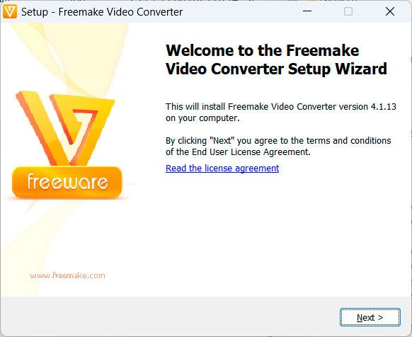 Baixar e instalar Freemake alterar mkv..