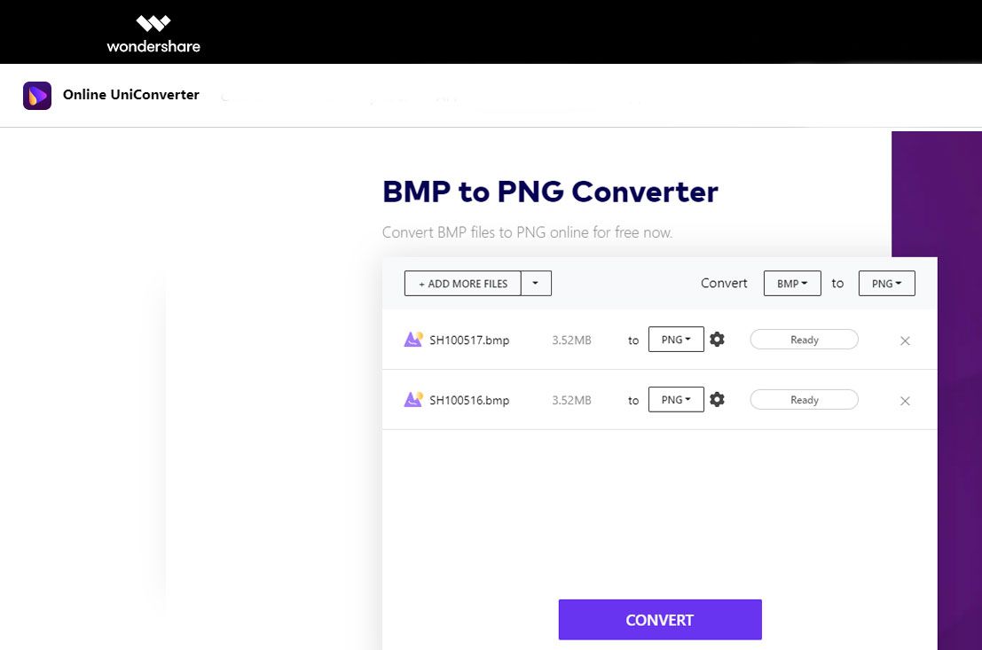 Escolha arquivos BMP para converter para PNG..