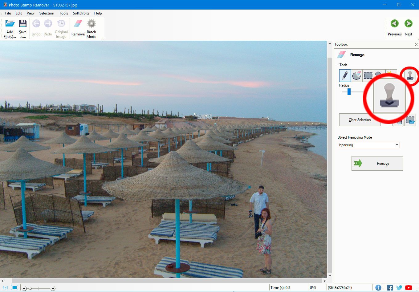 Remover Objectos Indesejados de Fotos usando a ferramenta Clone Stamp..