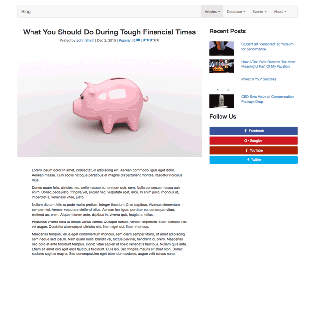 Gif animado em postagem de blog.