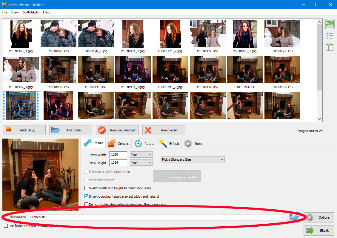 Selecionar pasta de destino.