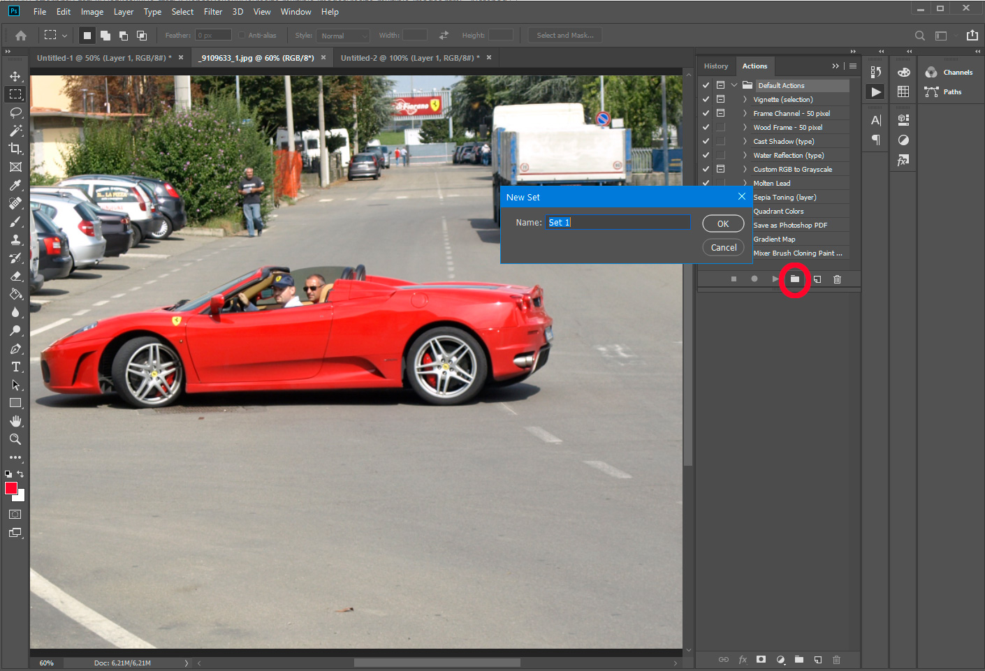 Photoshop - criar conjunto.