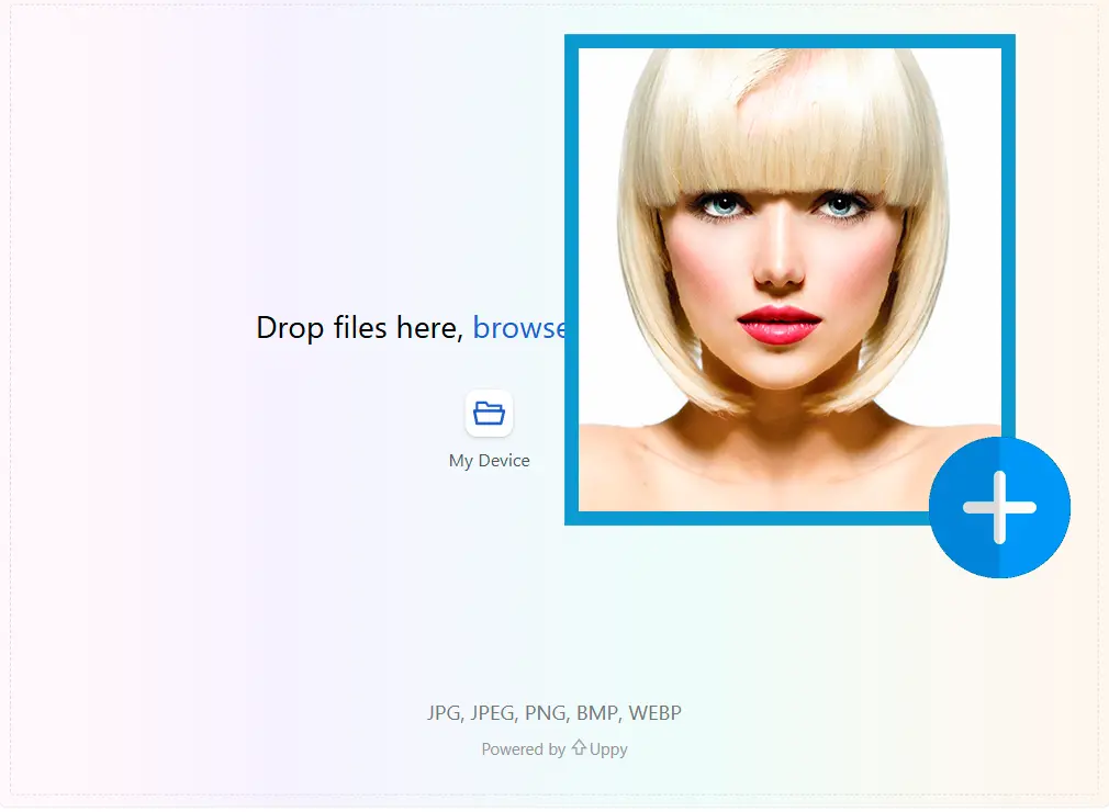 Carregue 2 Fotos de Origem.