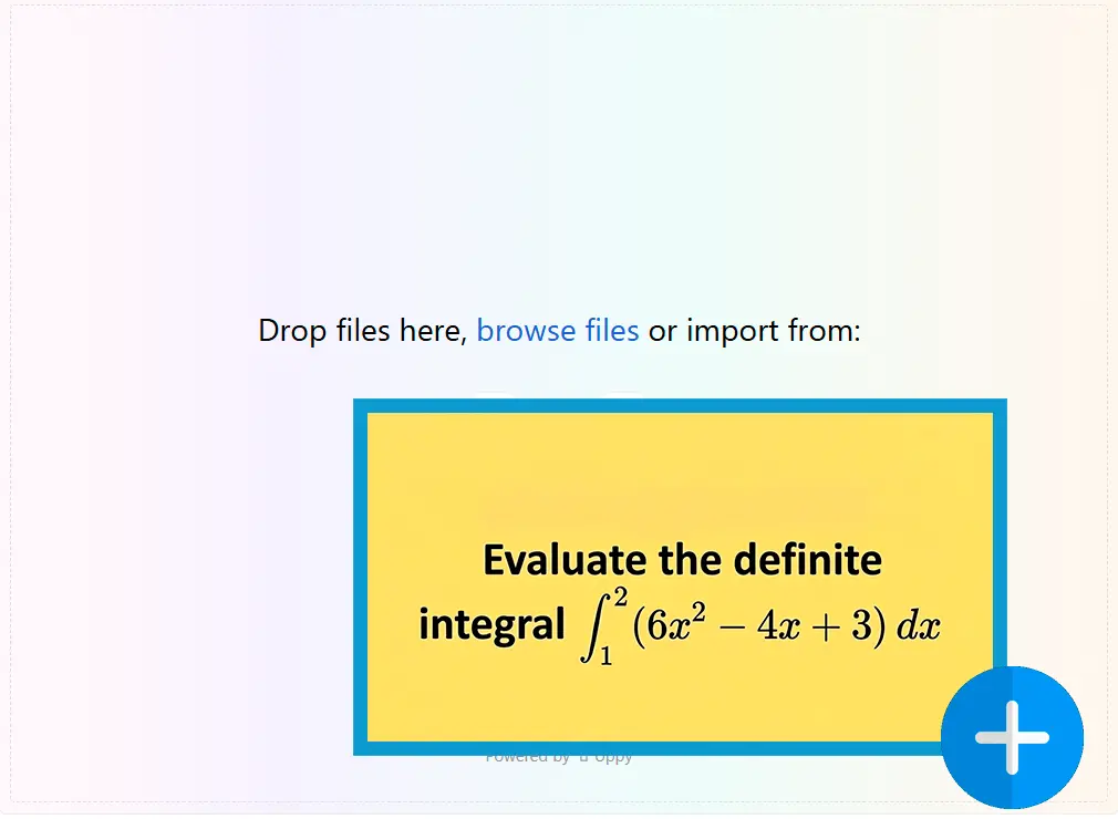 Carregue uma foto do problema.