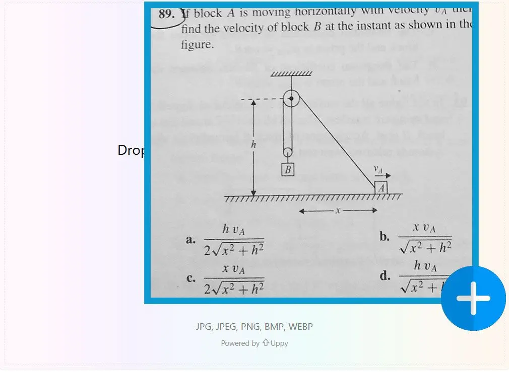 Carregue um problema de física.