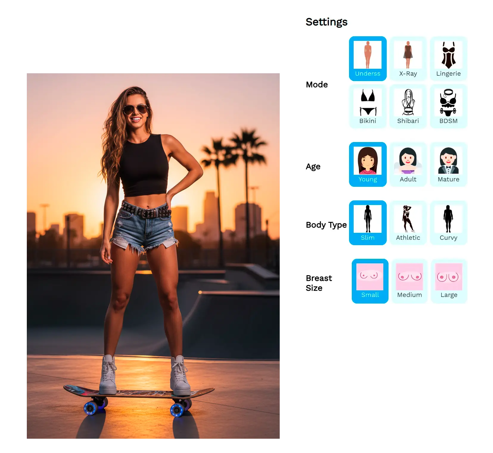 Configure a aparência do resultado.