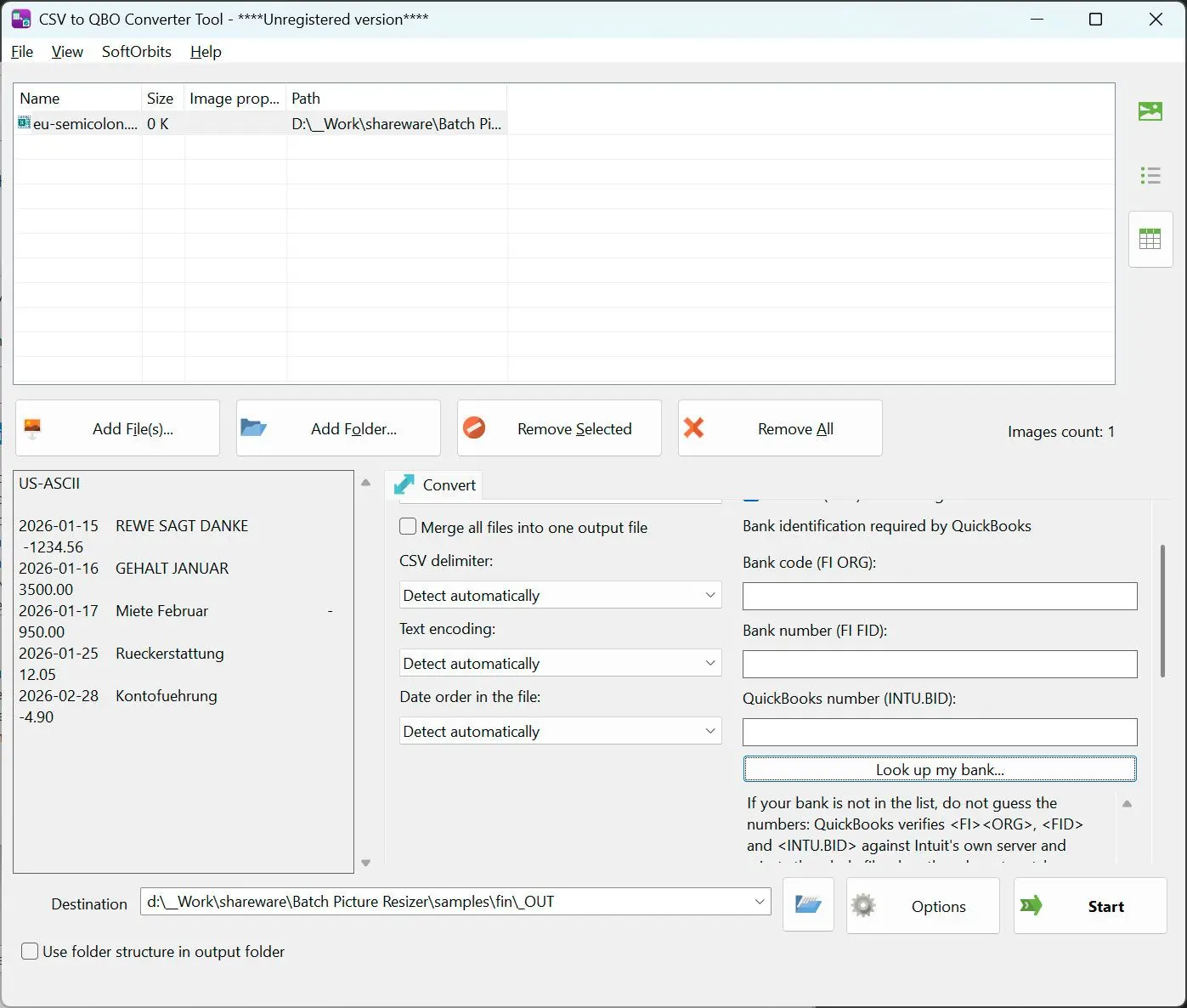 CSV to PDF Converter Captura de tela.