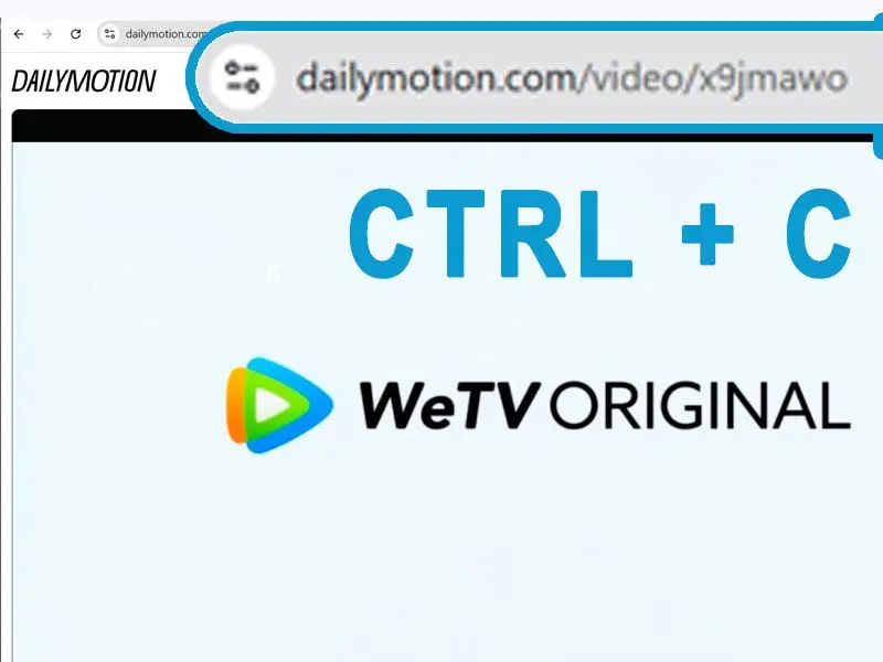 Copiar & Colar o URL do Vídeo Dailymotion.