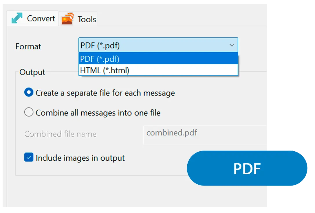 Escolha a saída PDF.