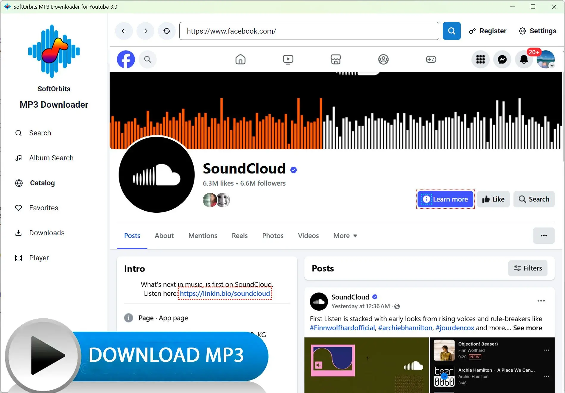 MP3 Downloader for Youtube: Captura de tela.