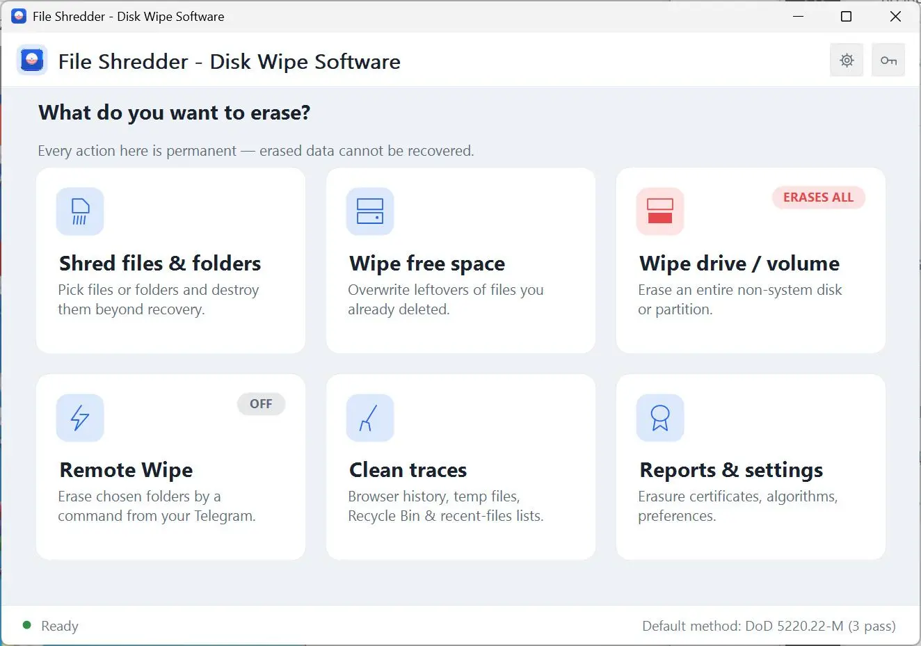 File Shredder - Disk Wipe Software Captura de tela.