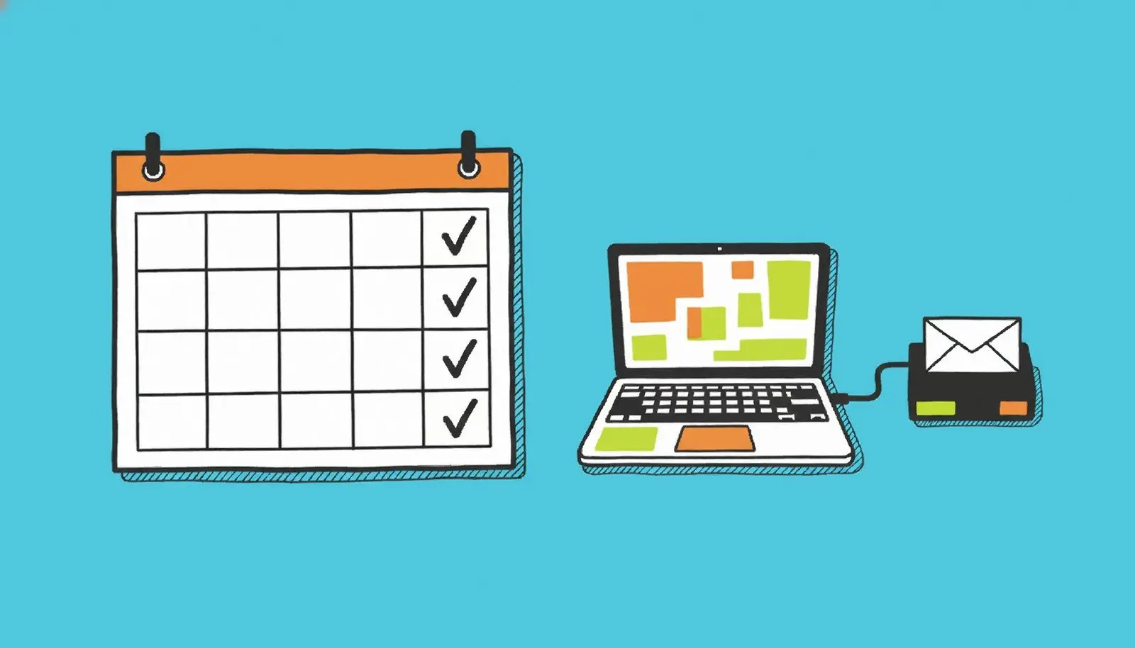 Um calendário com um dia da semana reservado para o backup de e-mails.