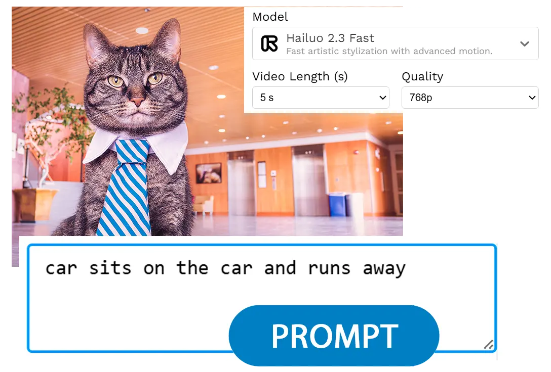 Insira seu prompt e configurações.