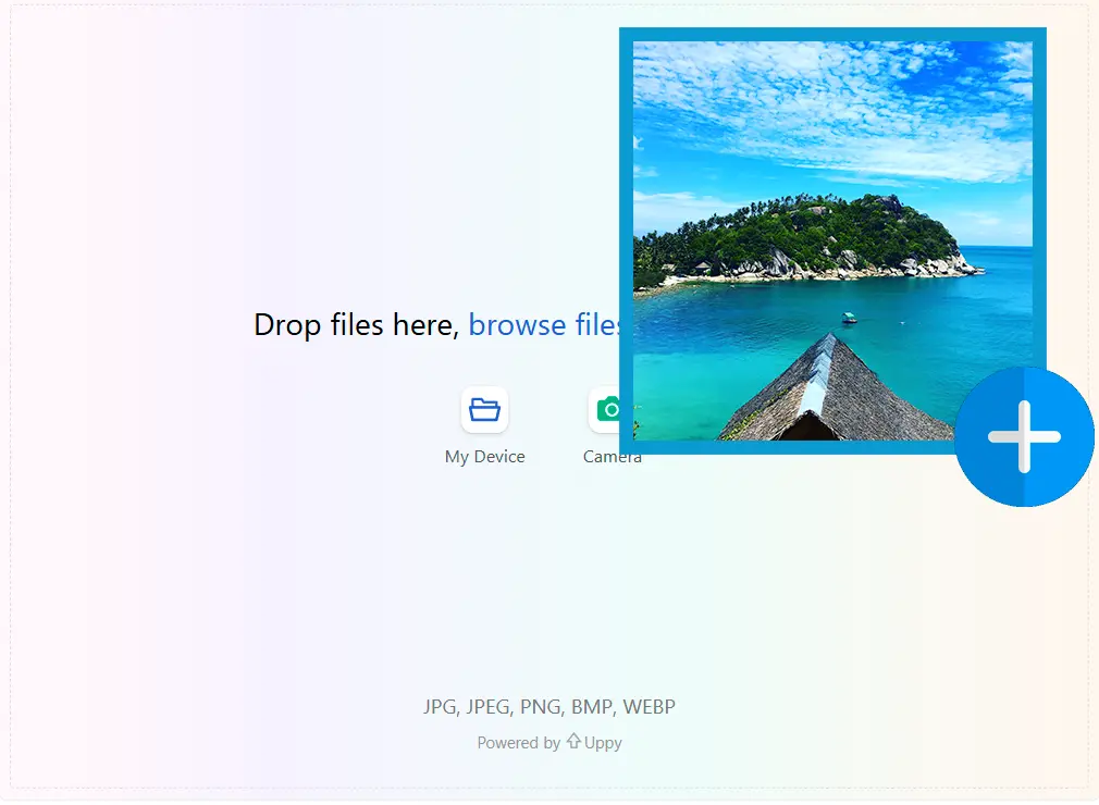 Carregue Sua Foto de Baixa Resolução.