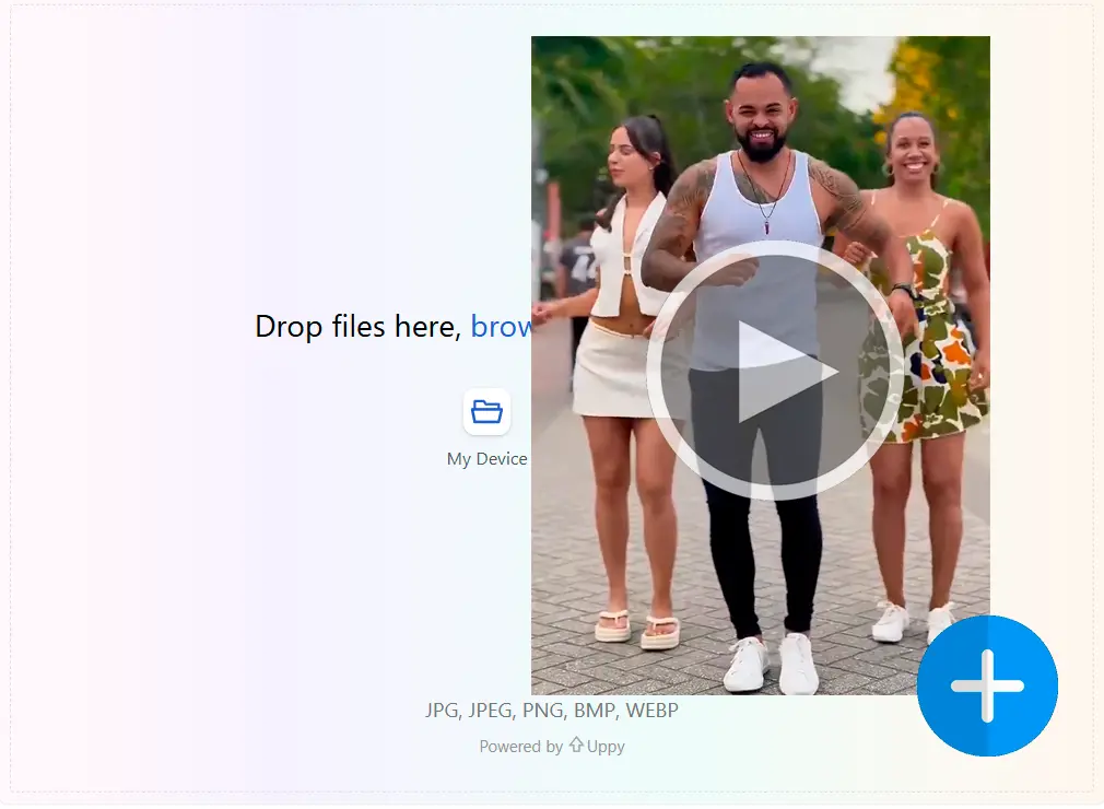 Carregue um Vídeo de Movimento.