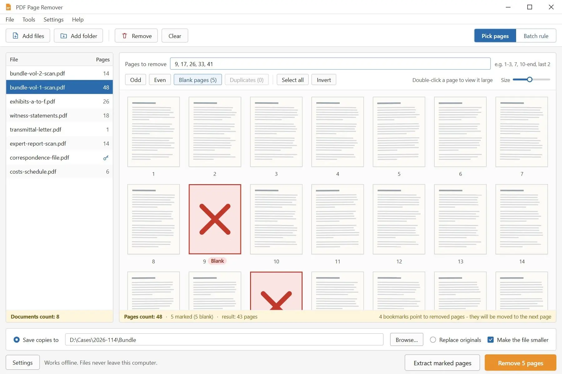 PDF Page Remover Captura de ecrã.