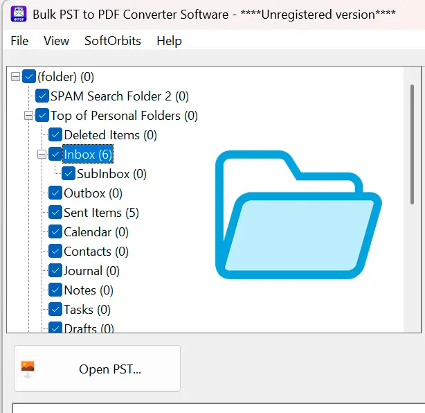 Escolher as pastas para converter.