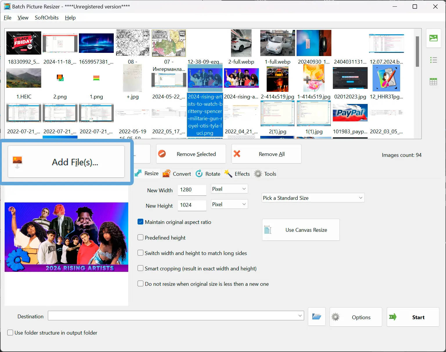 Instalar o Redimensionador de Imagens em Lote.