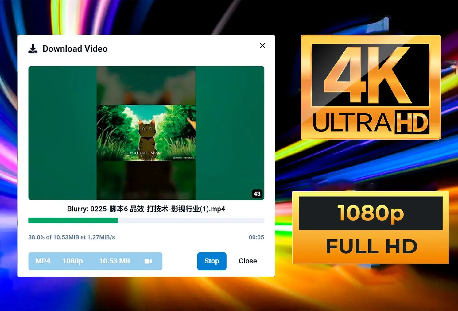 Qualidade HD e 4K.