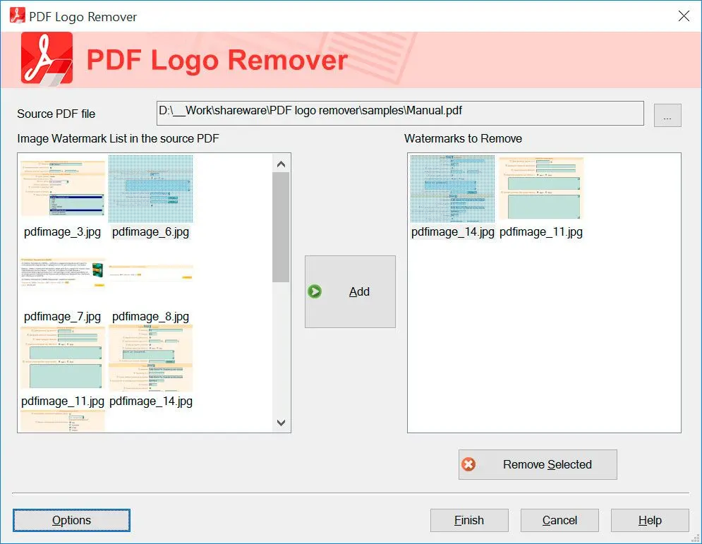 SoftOrbits PDF Logo Remover Captura de tela.